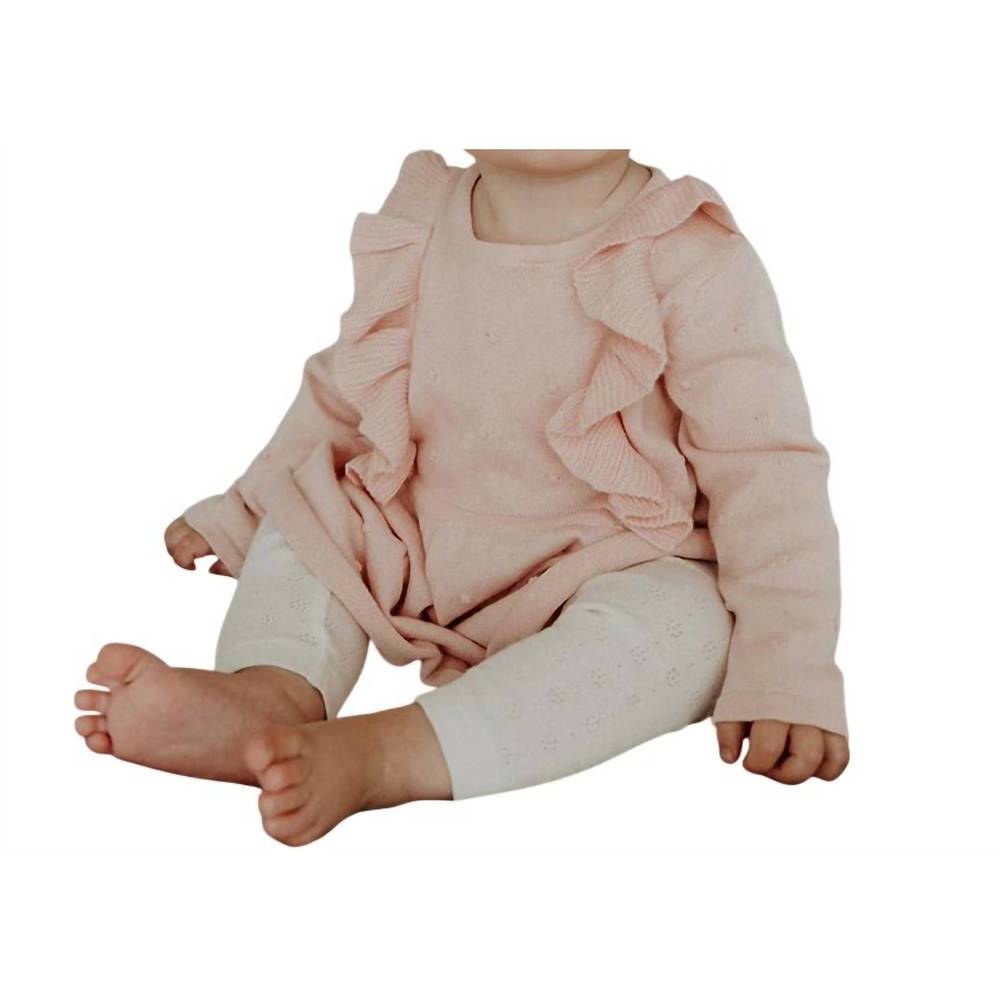 NEW VIVERANO ORGANICS ruffle knit dress in pink